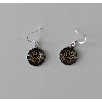 Bogaram Poloska fülbevaló - káposztapoloska (sötétszürke)