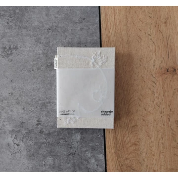 Shapely Odded jegyzetfüzet, bézs, hímzett 