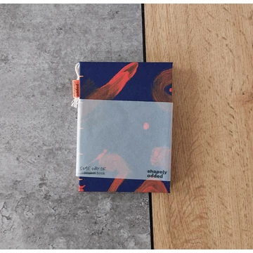 Shapely Odded jegyzetfüzet, kék-narancssárga, karton graffitivel