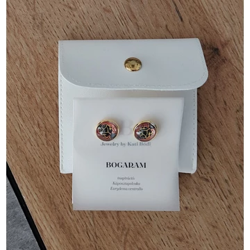 Bogaram Poloska fülbevaló - káposztapoloska (narancssárga)