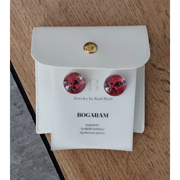 Bogaram Poloska fülbevaló - csíkos pajzsospoloska