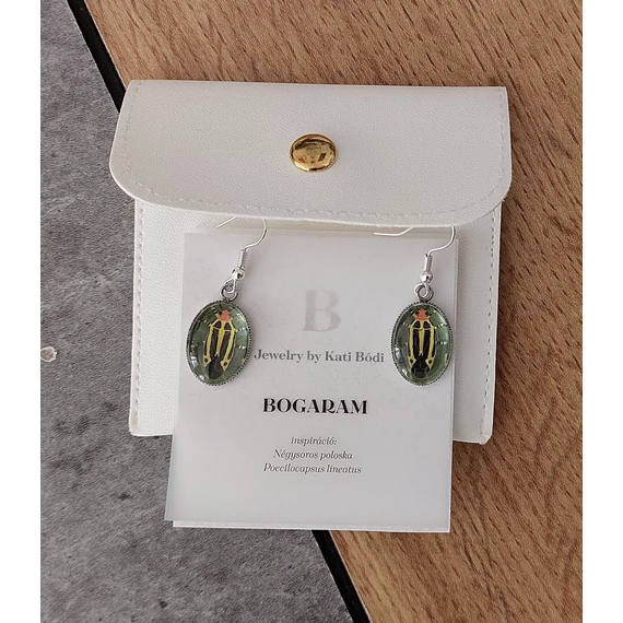 Bogaram Poloska fülbevaló - négysoros poloska